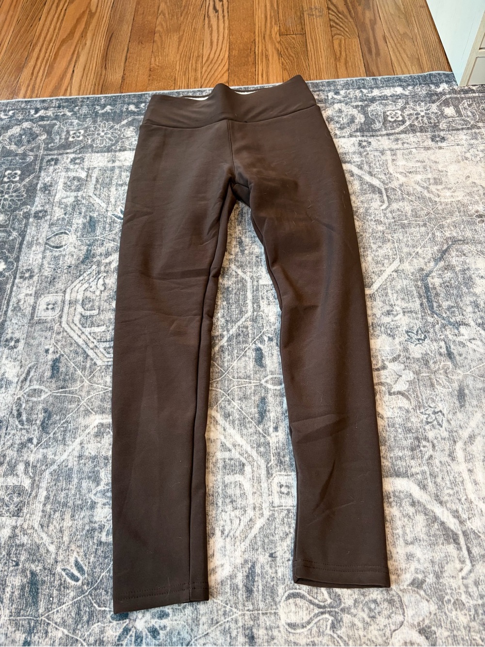 Amazon Women's Dark Brown High-Waist fleece lined Leggings